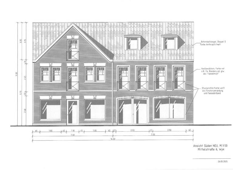 Haus zum Kauf 1.250.000 € 6 Zimmer 126 m² 197 m² Grundstück Mittelstraße 6 Wyk auf Föhr 25938