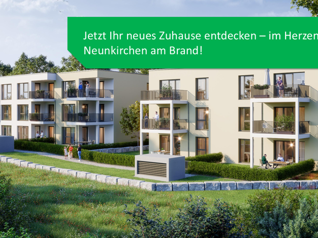 Wohnung zum Kauf - Neubau provisionsfrei 310.000 € 2 Zimmer 55,1 m² EG frei ab sofort Raiffeisenstraße Neunkirchen Neunkirchen a.Brand 91077