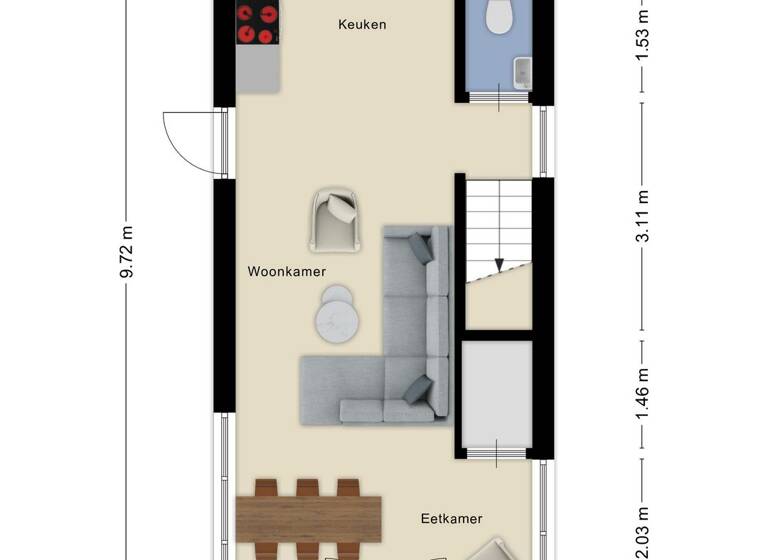 Einfamilienhaus zum Kauf provisionsfrei 272.500 € 4 Zimmer 91 m² 362 m² Grundstück Buitengronden 7 Zwartewaal 3238LZ