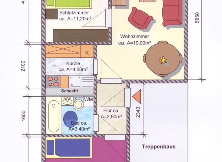Wohnung zum Kauf 34.463 € 3 Zimmer 53 m² 2. Geschoss Heinrich-Mauersberger-Ring 15a Limbach-Oberfrohna 09212