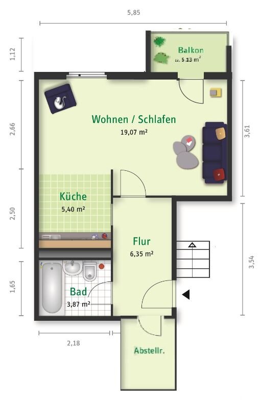 Wohnung zur Miete 273 € 1 Zimmer 37,9 m²<br/>Wohnfläche 4.<br/>Geschoss 01.04.2025<br/>Verfügbarkeit Hemingwaystraße 16 Westliche Neustadt Halle 06126