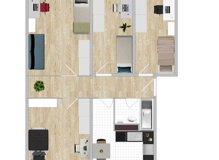 Wohnung zur Miete 442 € 4 Zimmer 68 m² 1. Geschoss frei ab sofort Brandteichstraße 18b Industriegebiet Greifswald 17489