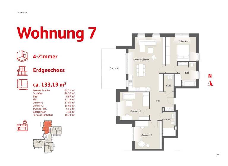 Wohnung zum Kauf - Erstbezug 774.000 € 4 Zimmer 133,2 m² Salzhausen 21376