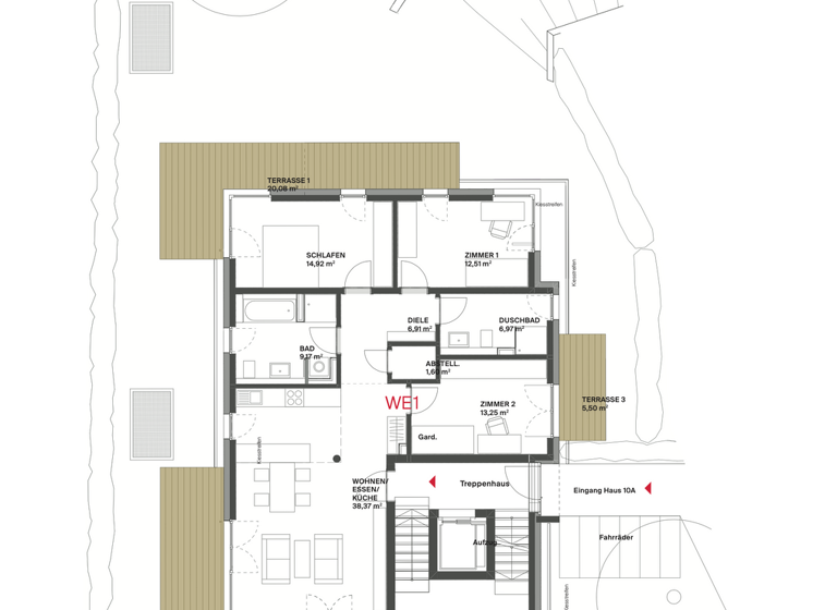 Terrassenwohnung zum Kauf - Erstbezug provisionsfrei 1.299.000 € 4 Zimmer 130 m² EG Oberer Laubenheimer Weg 10 Oberstadt Mainz 55131