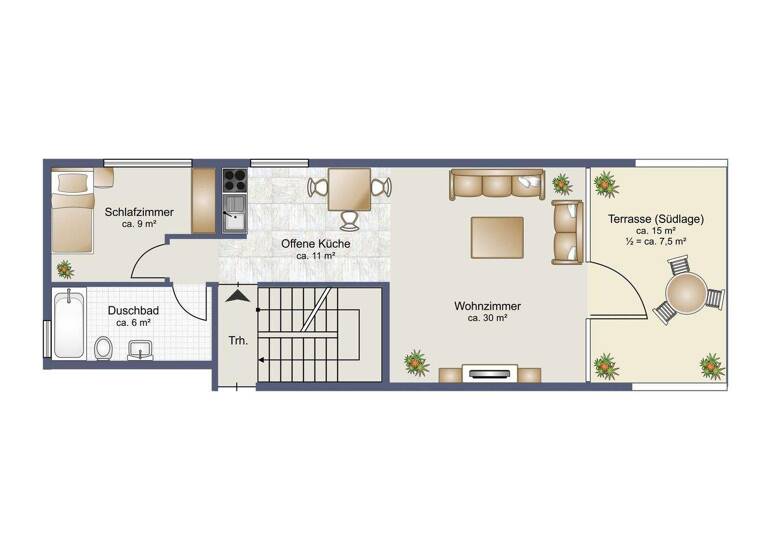 Wohnung zum Kauf 197.000 € 2 Zimmer 63 m² 1. Geschoss Gete Bremen 28211