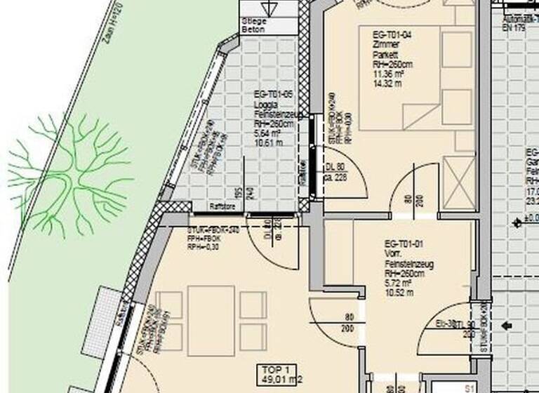 Wohnung zur Miete 719 € 2 Zimmer 50 m² EG frei ab sofort Gallmeyergasse Eggenberg Graz 8020