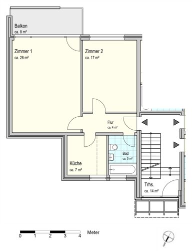 Wohnung zur Miete 524 € 2 Zimmer 63,4 m² EG Scheideweg 98 F Hackenweg Oldenburg 26127