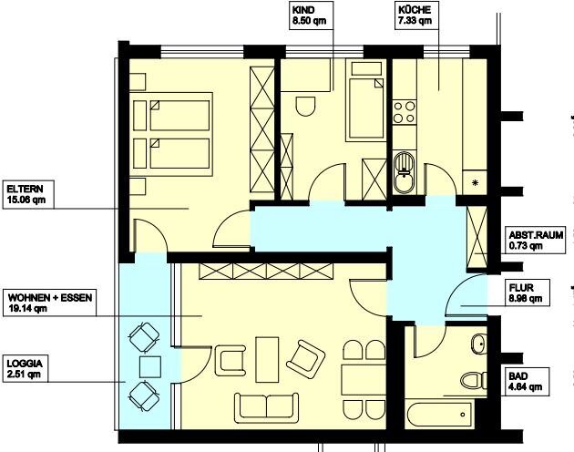 Wohnung zur Miete 649 € 3 Zimmer 67 m²<br/>Wohnfläche 6.<br/>Geschoss 16.02.2025<br/>Verfügbarkeit Mühlenstraße 20 Erkrath - Nord Erkrath 40699