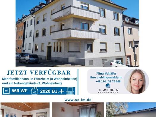 Mehrfamilienhaus zum Kauf als Kapitalanlage geeignet 839.000 € 569,3 m² 309 m² Grundstück Nordstadt Pforzheim 75179