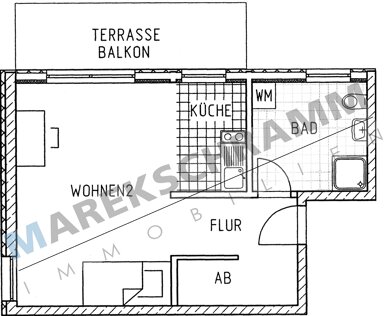 Wohnung zur Miete 290 € 1 Zimmer 38 m² Ilmenau Ilmenau 98693