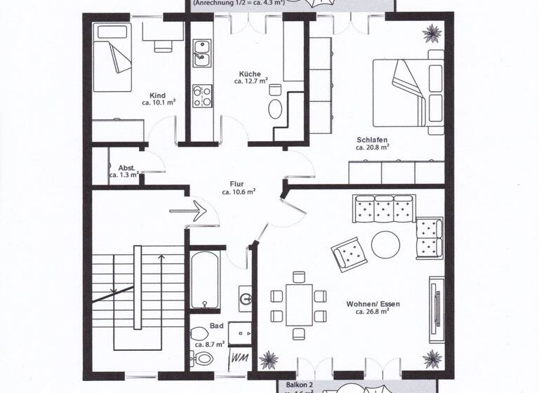 Wohnung zum Kauf 540.000 € 3 Zimmer 98 m² 1. Geschoss Bergedorf Hamburg 21029