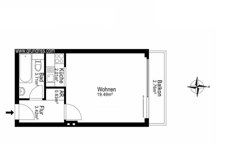 Wohnung zum Kauf 129.000 € 1 Zimmer 32 m²<br/>Wohnfläche Halstenbek 25469