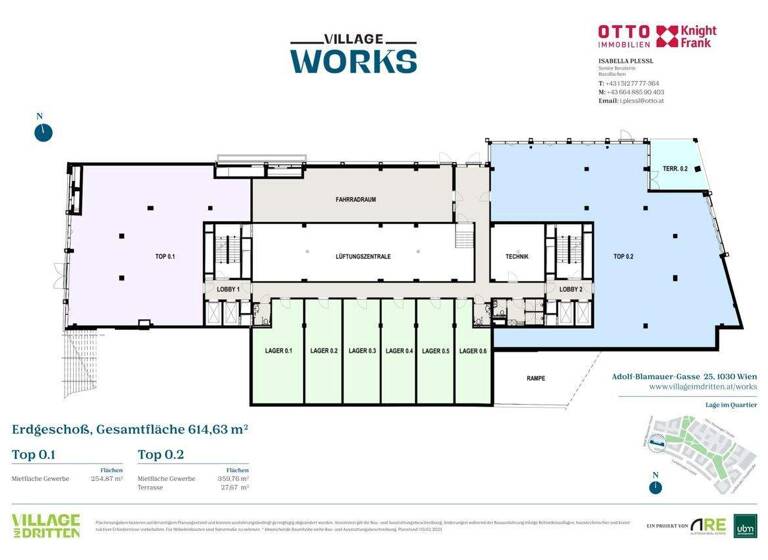 Bürofläche zur Miete 17,50 € 254,9 m² Bürofläche Wien / Landstraße 1030