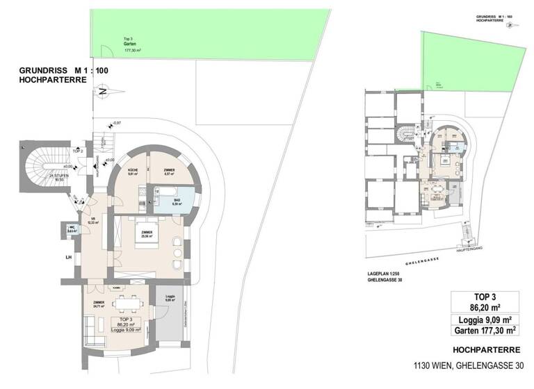 Wohnung zum Kauf 879.000 € 3 Zimmer 86,2 m² Wien,Hietzing 1130