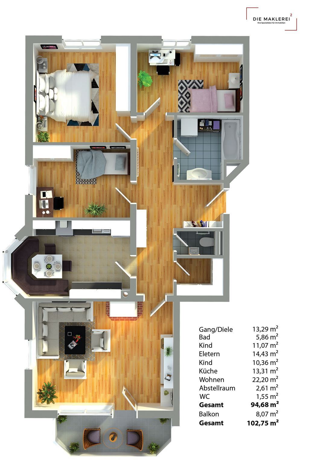 Wohnung zum Kauf 385.000 € 4 Zimmer 94,7 m²<br/>Wohnfläche Kirchbichl 6322