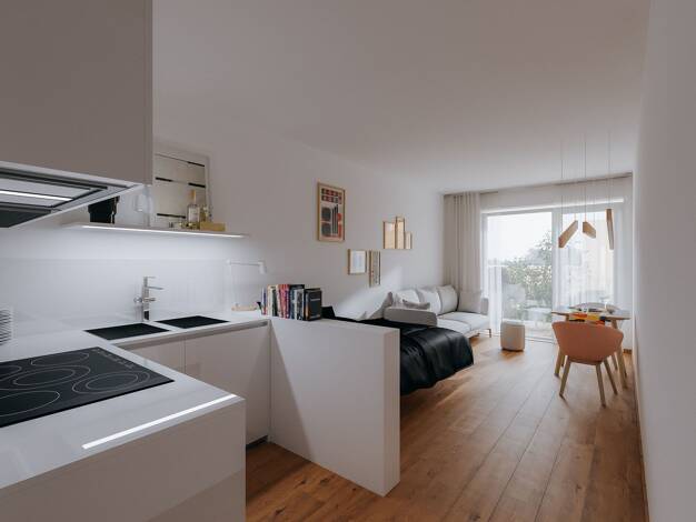 Wohnung zum Kauf - Erstbezug provisionsfrei 246.500 € 1 Zimmer 28 m² Geschoss 1/4 Prüfeninger Straße 41 Westenviertel Regensburg 93049