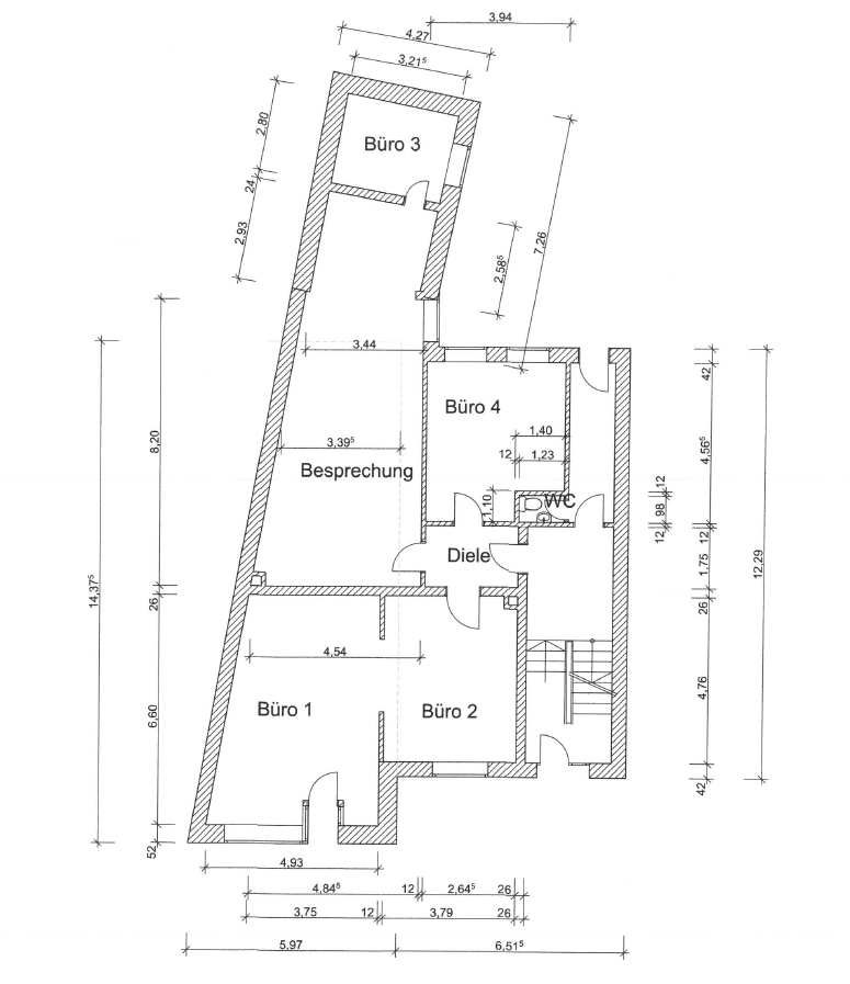 Bürofläche zur Miete provisionsfrei 960 € 4 Zimmer 120 m²<br/>Bürofläche Altstadt Gelsenkirchen 45879