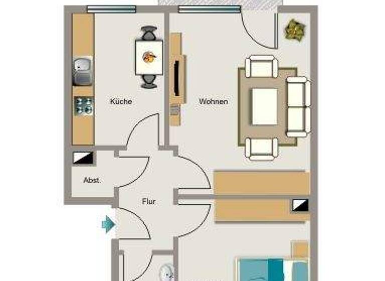 Wohnung zur Miete 493 € 2,5 Zimmer 51 m² 2. Geschoss frei ab 01.05.2026 Hülsenbruchstraße 86 Vogelheim Essen 45356