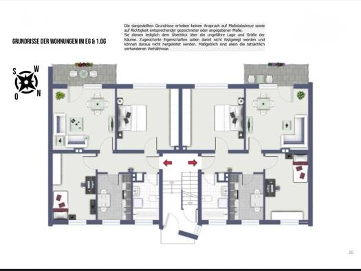 Terrassenwohnung zur Miete 740 € 3 Zimmer 60 m² Geschoss 1/3 frei ab sofort Hilgen Burscheid 51399