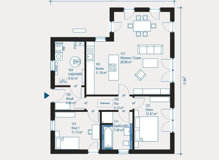 Einfamilienhaus zum Kauf 516.900 € 3 Zimmer 88 m² 448,9 m² Grundstück Loffenau 76597