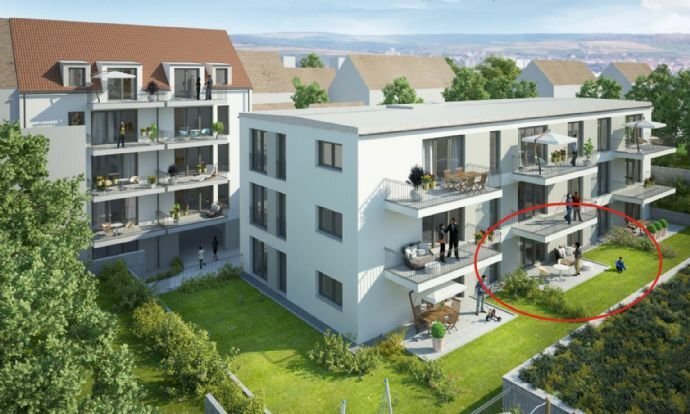 Terrassenwohnung zur Miete 950 € 3 Zimmer 64 m²<br/>Wohnfläche EG<br/>Geschoss Barbarastraße 22a Frauenland Würzburg 97074