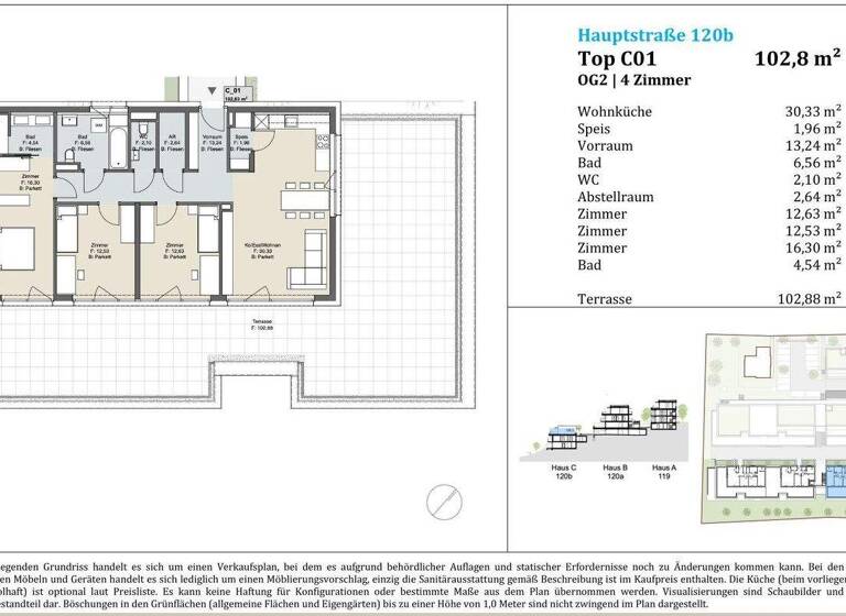 Wohnung zum Kauf - Erstbezug 685.000 € 4 Zimmer 102,9 m² 2. Geschoss Hauptstraße Laßnitzhöhe 8301