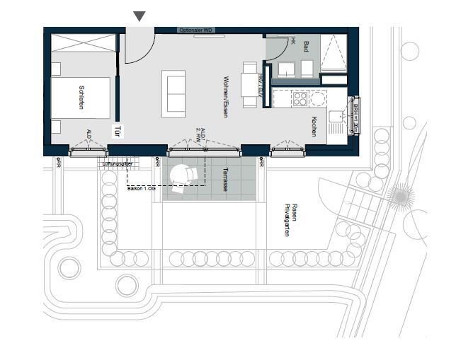 Wohnung zum Kauf 499.000 € 2 Zimmer 45 m²<br/>Wohnfläche Lochhausen München 81249