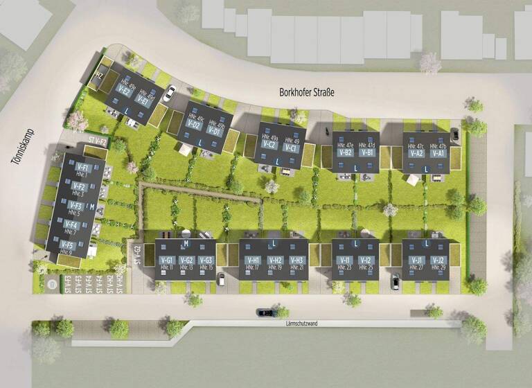 Neubauprojekt zur Miete Borkhofer Straße Mittelmeiderich Duisburg 47137