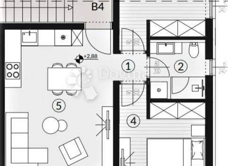 Wohnung zum Kauf 3 Zimmer 64 m² 1. Geschoss Liznjan