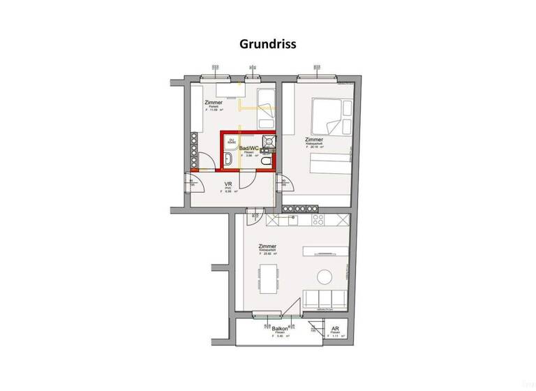 Wohnung zum Kauf - Erstbezug 250.000 € 3 Zimmer 71 m² 1. Geschoss Hauseggerstraße 39 Eggenberg Graz 8020