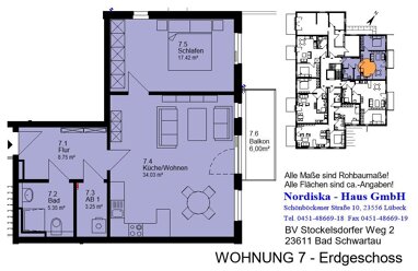 Wohnung zum Kauf provisionsfrei 365.976 € 2 Zimmer 70,4 m² EG Stockelsdorfer Weg 2 Wahlbezirk 11 Bad Schwartau 23611