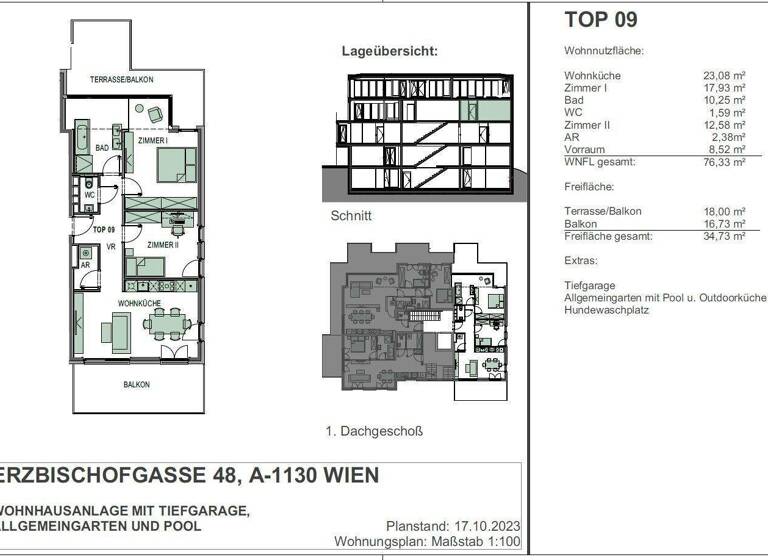 Wohnung zum Kauf - Erstbezug 965.000 € 3 Zimmer 76,2 m² 3. Geschoss Wien 1130