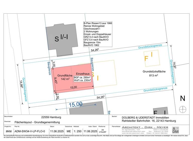 Grundstück zum Kauf 798.000 € 814 m² Grundstück Rissen Hamburg / Rissen 22559