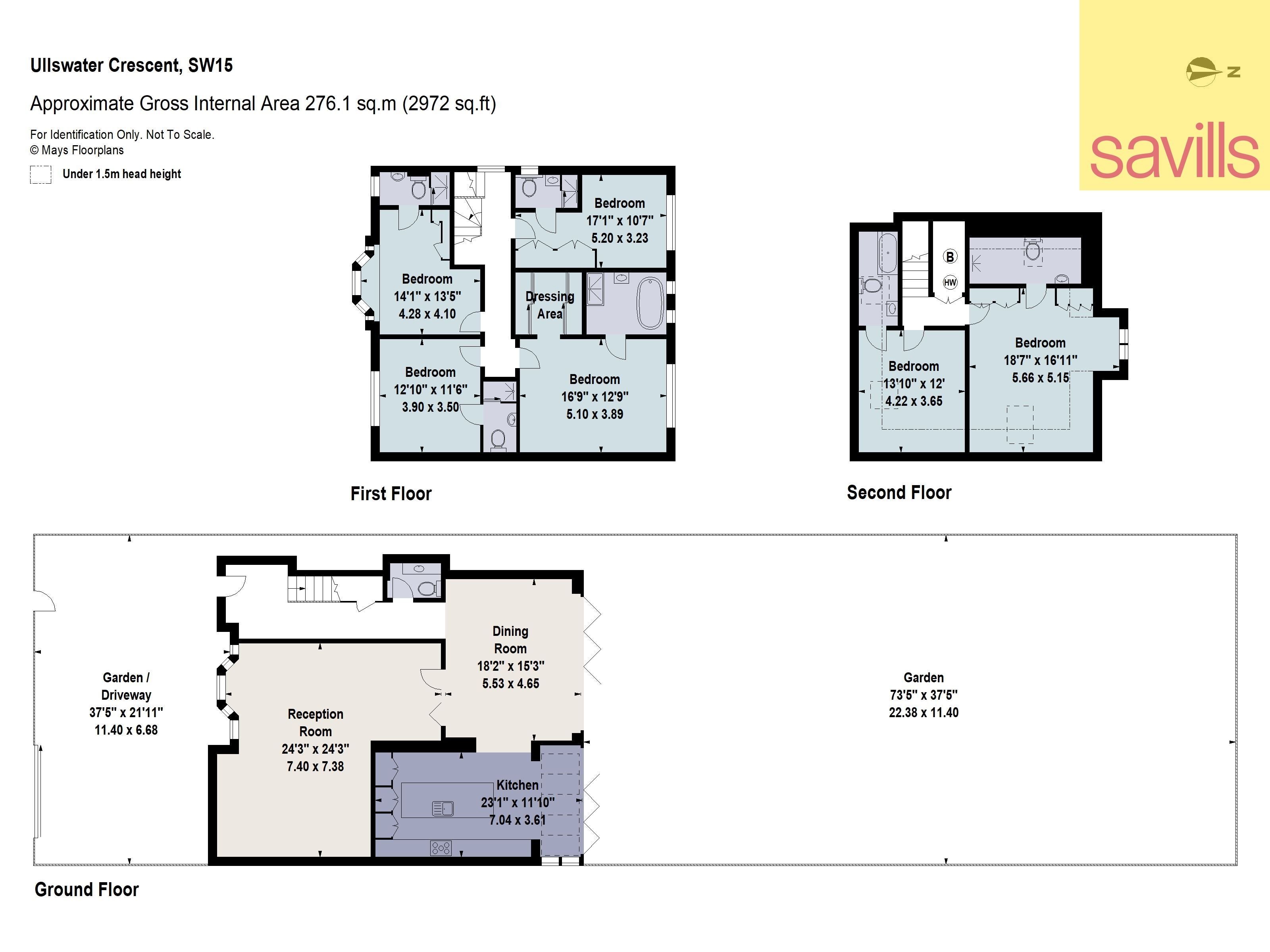 Haus zum Kauf provisionsfrei 1.941.225 € 7 Zimmer 276,1 m²<br/>Wohnfläche ULLSWATER CRESCENT 2 KINGSTON VALE SW15 3RQ