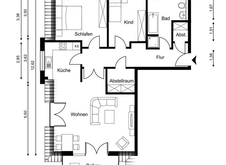 Wohnung zum Kauf 299.000 € 3 Zimmer 89 m² Winsen Winsen (Luhe) 21423