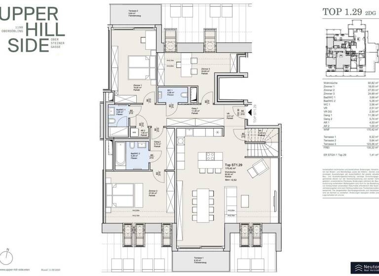 Wohnung zum Kauf - Erstbezug 2.425.000 € 4 Zimmer 170,4 m² Obersteinergasse Wien 1190