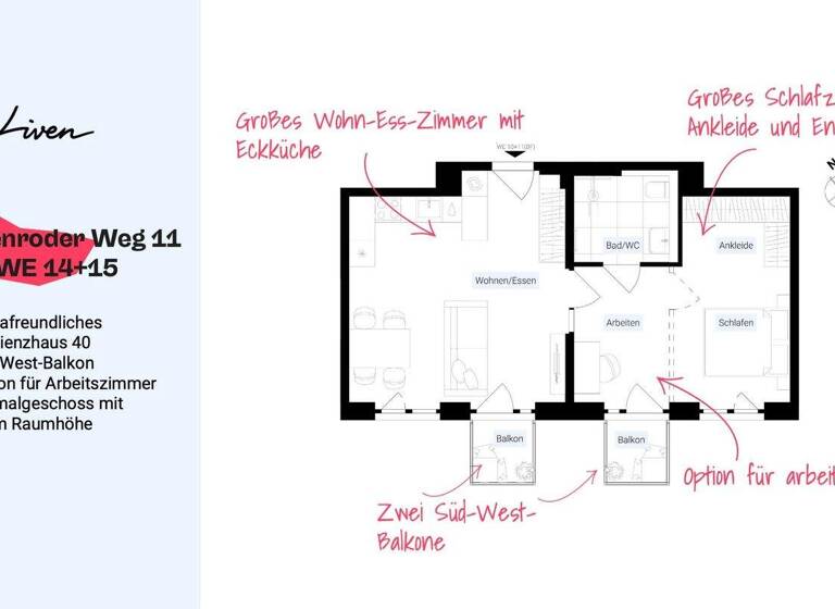 Studio zum Kauf - Erstbezug provisionsfrei 506.000 € 2 Zimmer 52,8 m² Geschoss 3/5 frei ab 30.06.2027 Hüttenroder Weg 11 Neukölln Berlin 12059