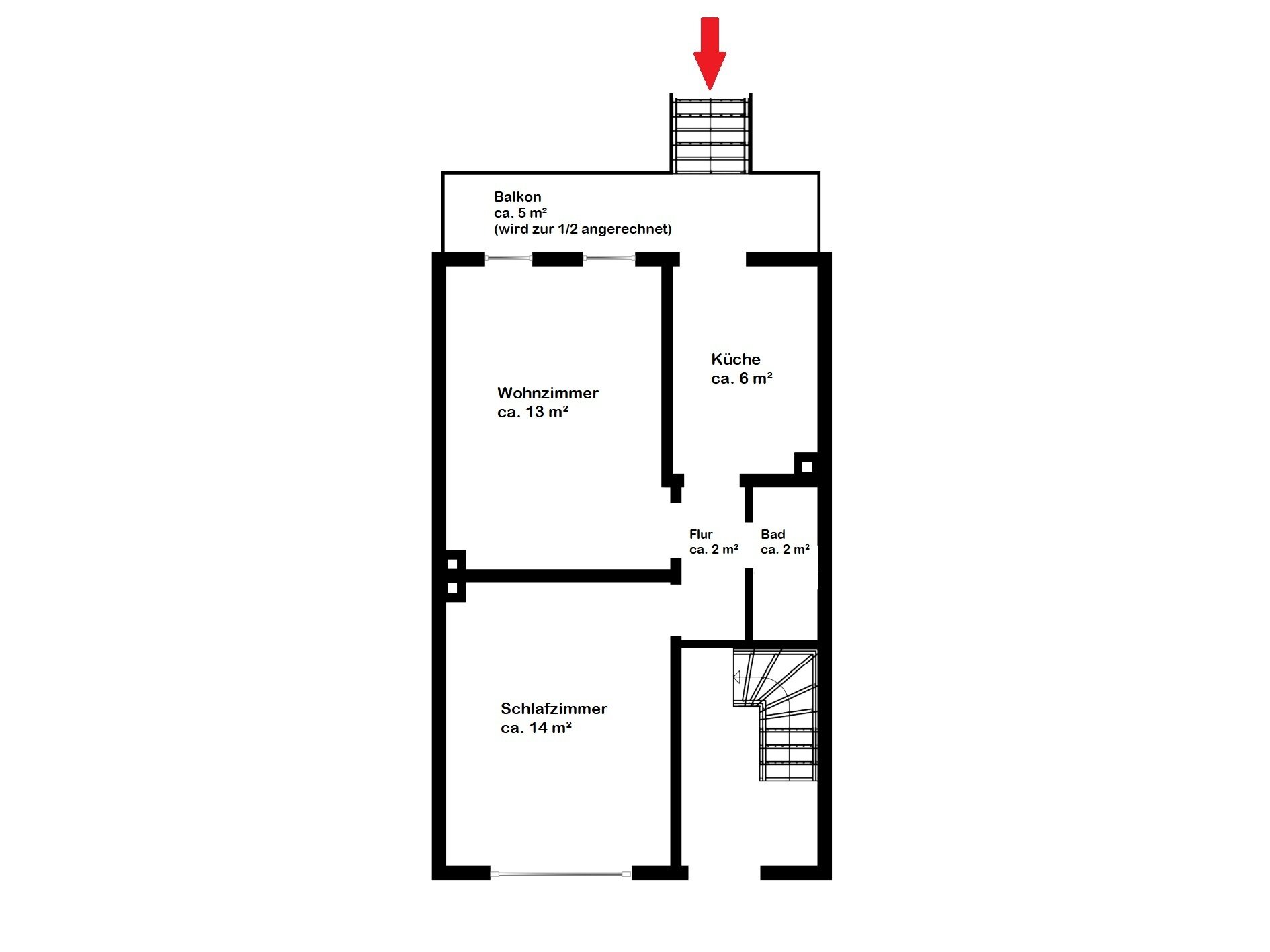 Wohnung zur Miete 500 € 2 Zimmer 40 m²<br/>Wohnfläche Woltmershausen Bremen 28197