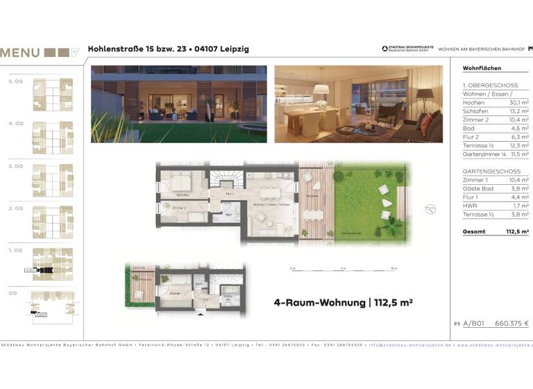 Maisonette zum Kauf 624.375 € 4 Zimmer 112,5 m²<br/>Wohnfläche EG<br/>Geschoss 31.12.2027<br/>Verfügbarkeit Kohlenstraße 23 Zentrum-Süd Leipzig 04107