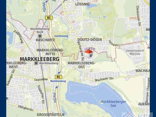 Wohnung zum Kauf 159.000 € 2 Zimmer 57 m² EG Markkleeberg 04416