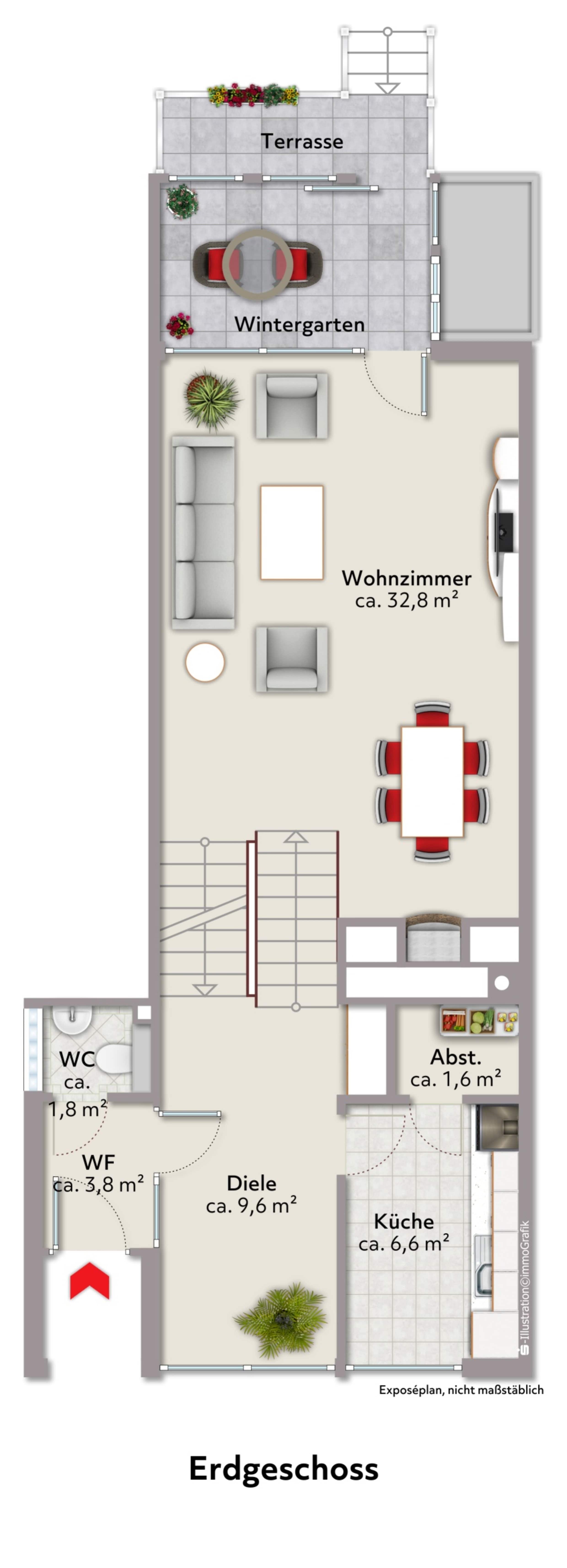 Reihenmittelhaus zum Kauf 298.000 € 4 Zimmer 116 m²<br/>Wohnfläche 247 m²<br/>Grundstück Arsten Bremen 28279