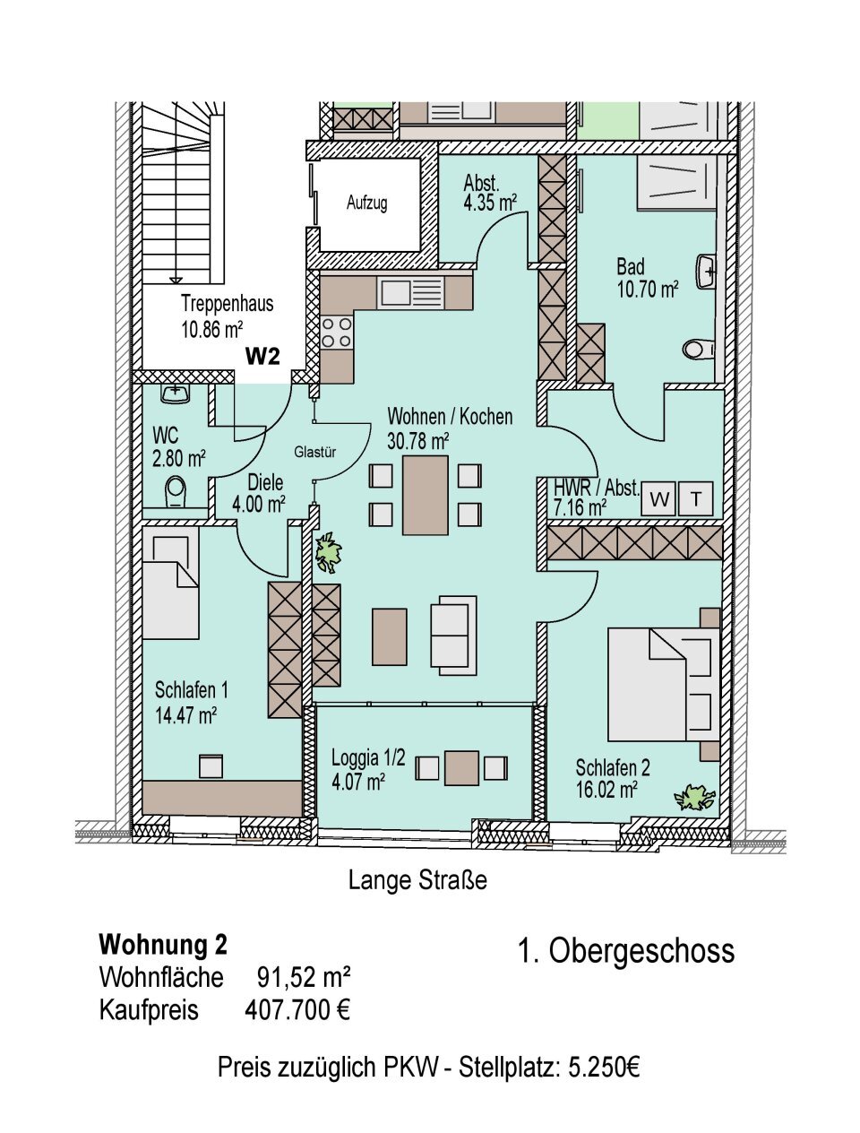 Wohnung zum Kauf 399.000 € 3 Zimmer 91,5 m²<br/>Wohnfläche 1.<br/>Geschoss Billerbeck 48727