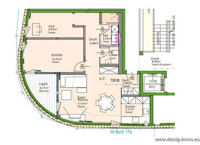 Wohnung zum Kauf 438.900 € 3 Zimmer 67,7 m² 2. Geschoss Im Buch 17a Top 9 Götzis 6840