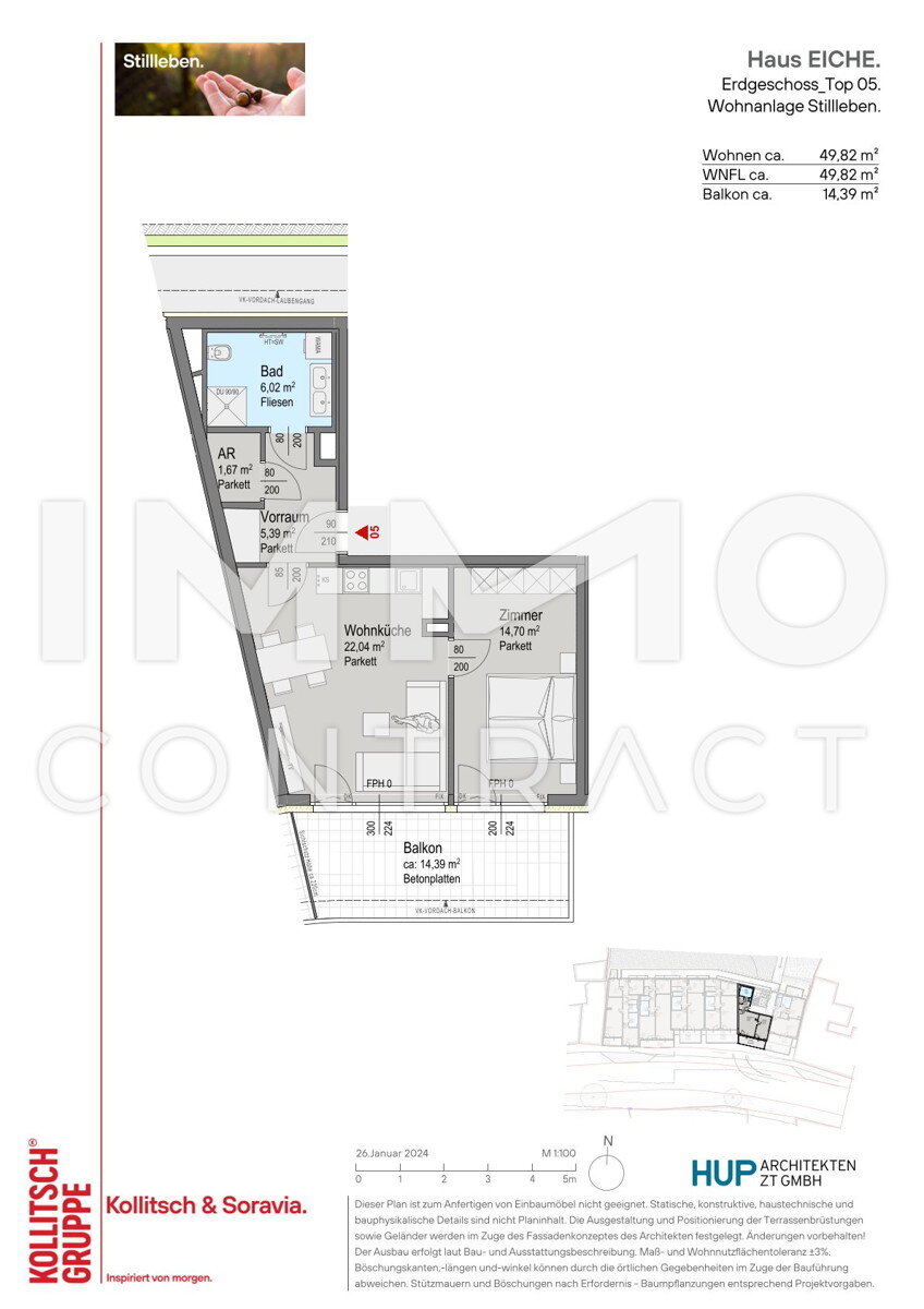 Wohnung zum Kauf provisionsfrei 259.100 € 2 Zimmer 49,8 m²<br/>Wohnfläche EG<br/>Geschoss Kaltenleutgeben 2391