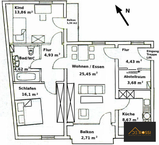 Wohnung zum Kauf 345.500 € 3 Zimmer 84 m²<br/>Wohnfläche 3.<br/>Geschoss Ludwigsfeld Nürnberg 90478