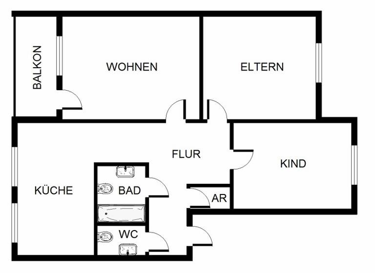 Wohnung zur Miete nur mit Wohnberechtigungsschein 371 € 3,5 Zimmer 76 m² 2. Geschoss frei ab 08.03.2026 Butzstr. 16 Nette Dortmund 44359