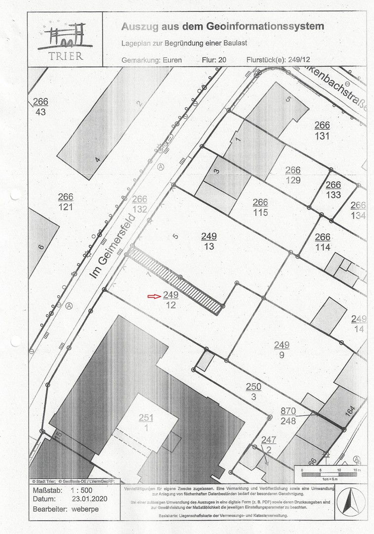 Grundstück zum Kauf provisionsfrei 253.000 € 569 m²<br/>Grundstück Im Geimersfeld 7 Euren 2 Trier 54294