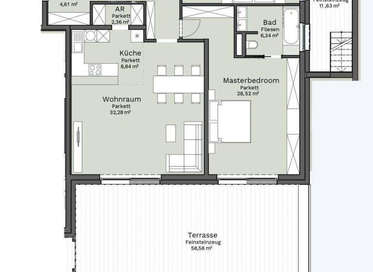 Wohnung zum Kauf - Erstbezug 1.115.000 € 3 Zimmer 120 m² 1. Geschoss Bad Ischl 4820