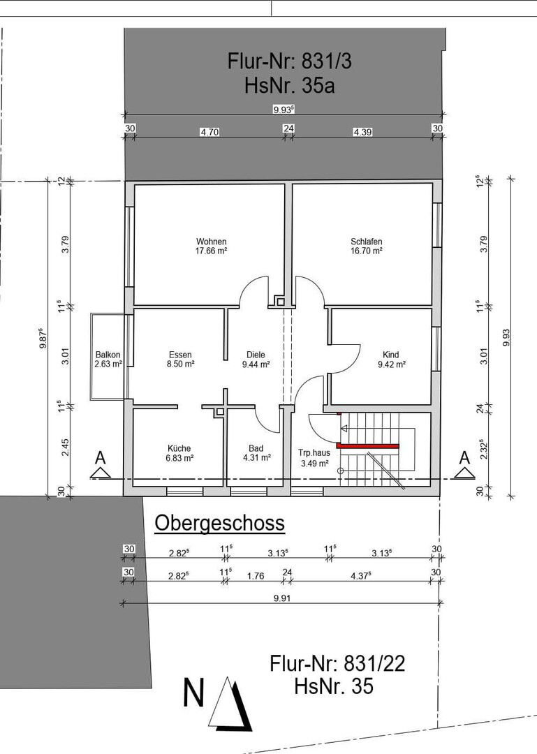 Maisonette zum Kauf provisionsfrei 239.000 € 5,5 Zimmer 120 m²<br/>Wohnfläche 1.<br/>Geschoss Kauzenstraße 35 Niederwerrn Niederwerrn 97464