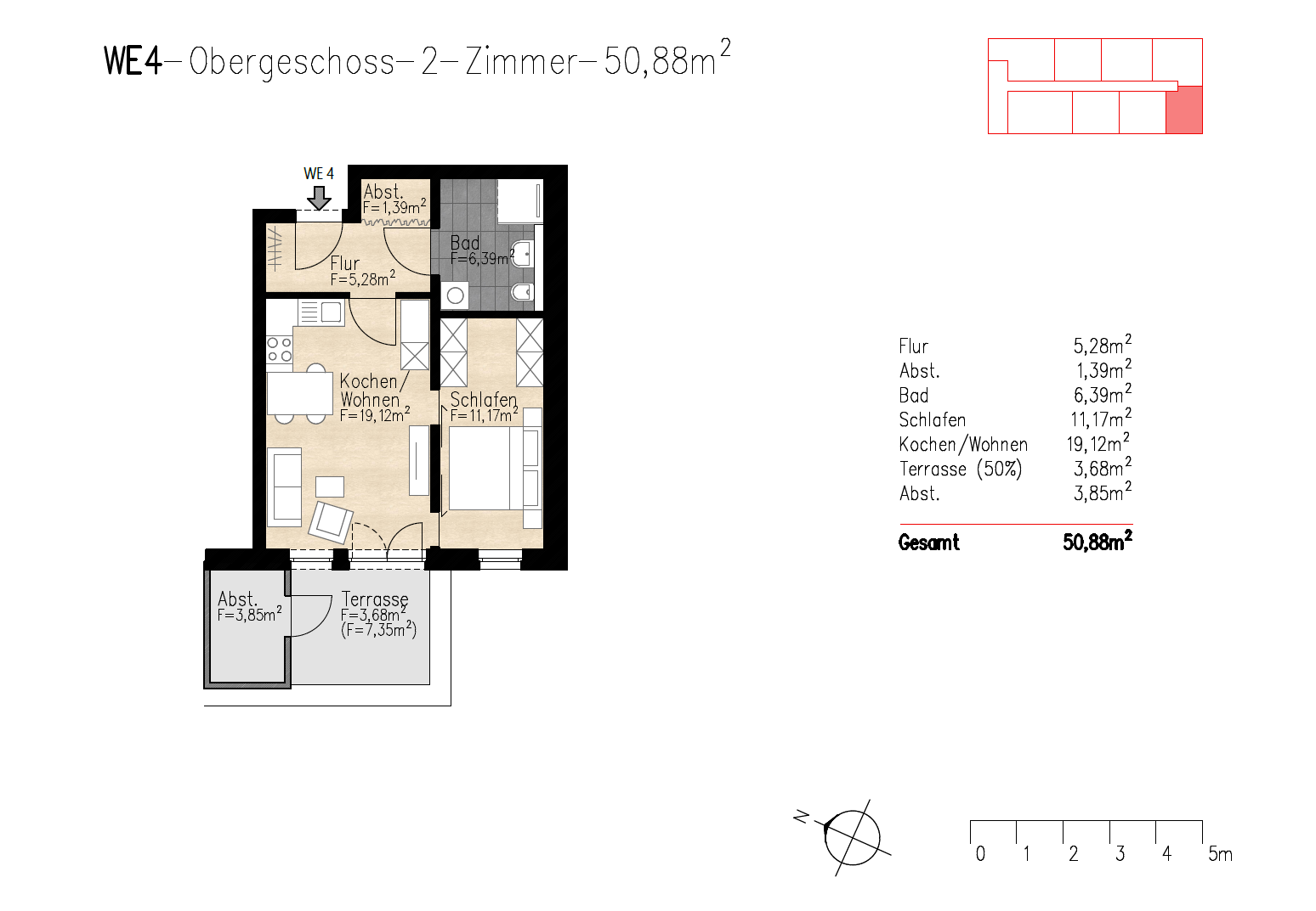 Penthouse zum Kauf provisionsfrei 192.500 € 2 Zimmer 50,9 m²<br/>Wohnfläche 1.<br/>Geschoss Bremer Straße 27 Twistringen Twistringen 27239